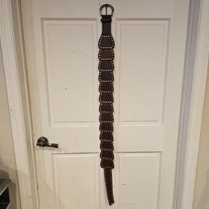 Brown studded belt
